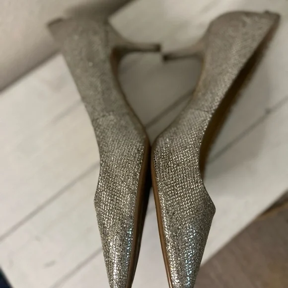 Michael Kors Glittering Silver Heels - Picture 6 of 7